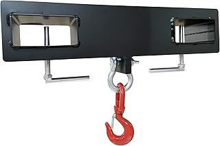 BDI Wear Parts 4000lbs Capacity Forklift Lifting Hook, Forklift Lifting Hoist with Swivel Hook, Forklift Mobile Crane Hook, Heavy Duty Forklift Attachments for Lifting Bag