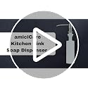 Image of amiciCare Kitchen Sink Soap Dispenser Top Refill Built-in Countertop S.S Steel Dispenser Pump with 360 Degree Rotating Head and 300ml Soap Bottle (Dispenser Pump with Bottle), Alloy Steel