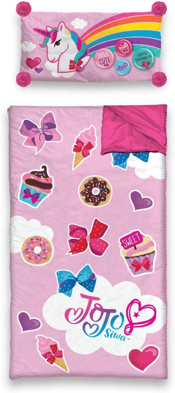 JoJo Siwa 2pc Slumber Sleeping Bag and Pillow Set
