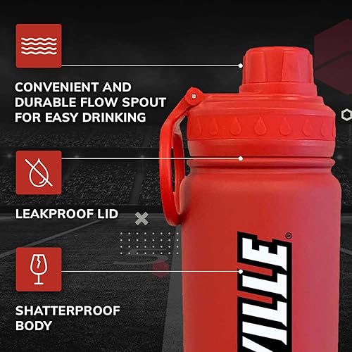 Vista 106 de Campus Colors Botella de agua de acero inoxidable de la NCAA, tapa giratoria, 24 onzas, clip de transporte, mantiene tus bebidas calientes o frías