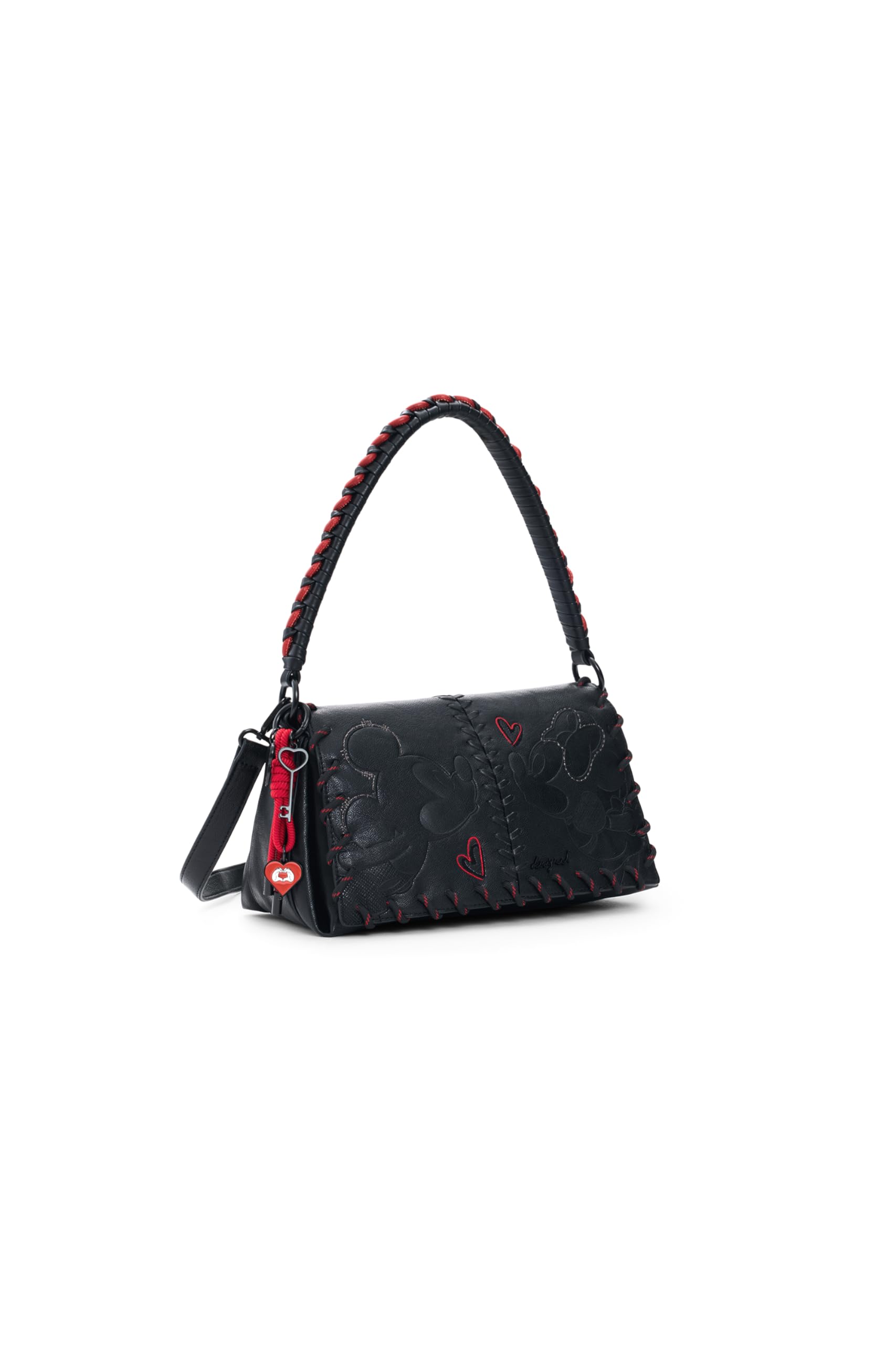 Desigual bolso de hombro bolso bandolera Mickey Kiss Naron Across Body Bag Black negro