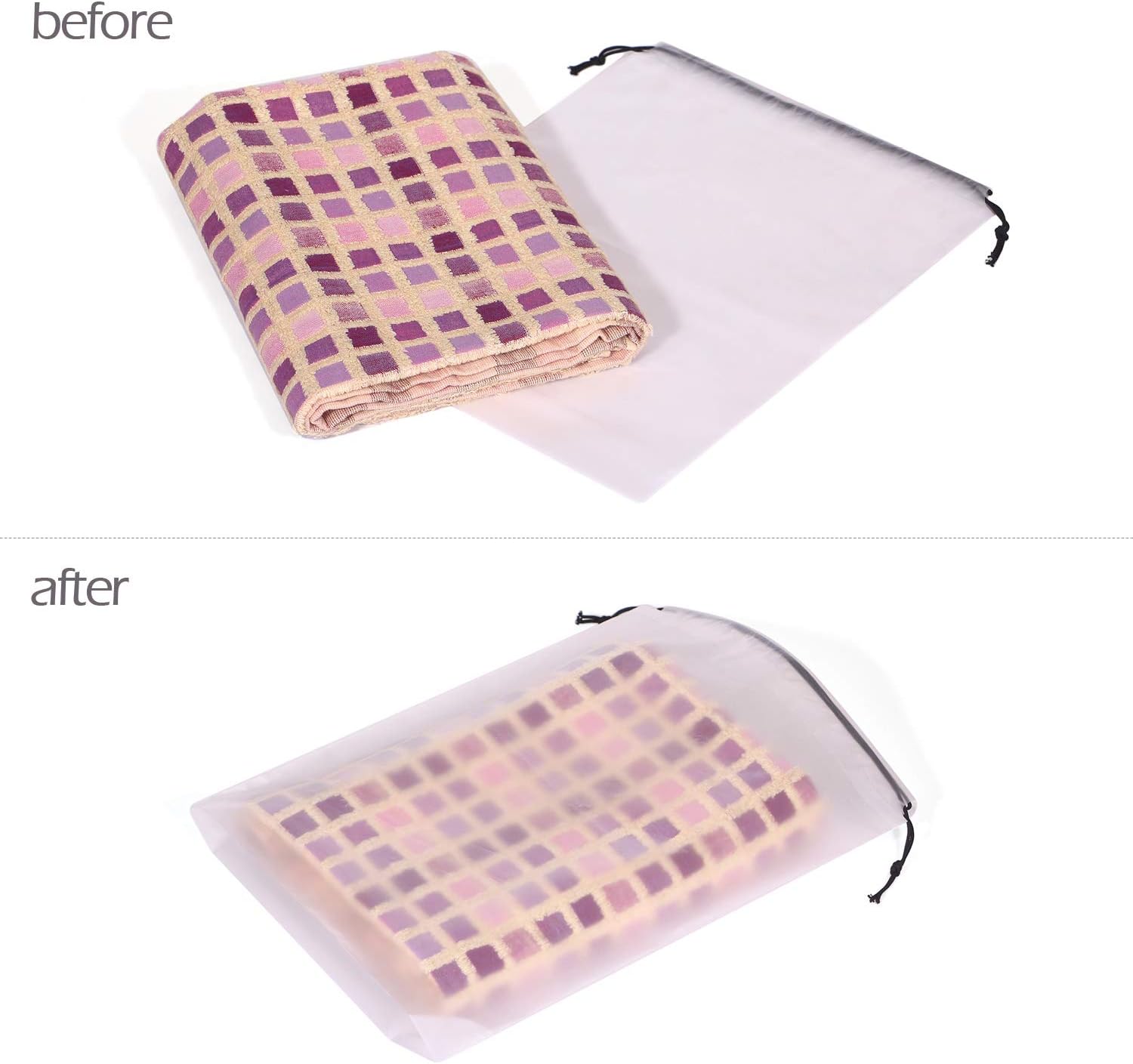  | Set of 12 Portable Translucent Shoe Bags for Travel Large Clear Shoes Pouch Storage Organizer with Drawstring for Men and Women | Shoe Bags