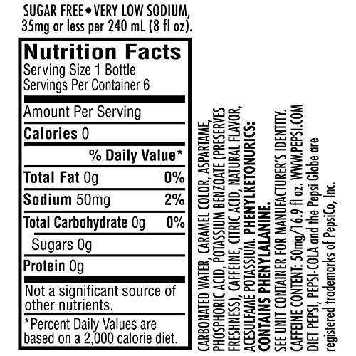 Diet Pepsi Cola Soda Pop, 16.9Oz Bottles (6 Pack) #TOP2