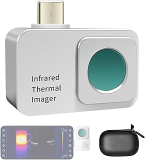 Wärmebildkamera HP-H2FB 256×192 IR-Auflösung Wärmebildkamera für Android Temperaturbereich 5 °F bis 1022 °F, ideal für HLK, Elektrik, Wärmebildkamera für Smartphones und Tablets, PC (nicht für iOS)