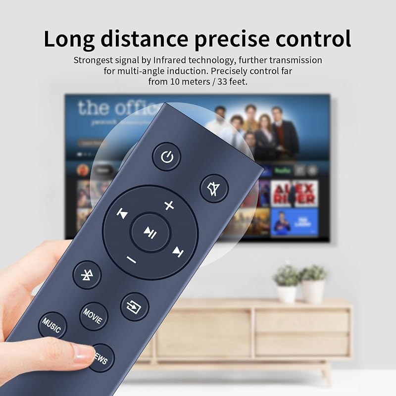 TCNOUMT Távirányító TCL Soundbar Hangprojektor Alto 3 TS3100 Alto 7 TS7010 TS7000 Alto 6 TS6100 Modellekhez Kompatibilis Távvezérlő