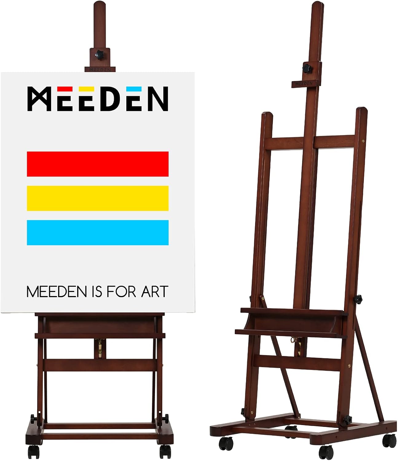 MEEDEN Artist Painting Easel 71" to 100"H, Holds Canvas Up