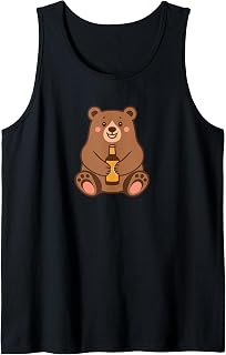 Kawaii Bear Beer Drinking Alcohol Tank Top