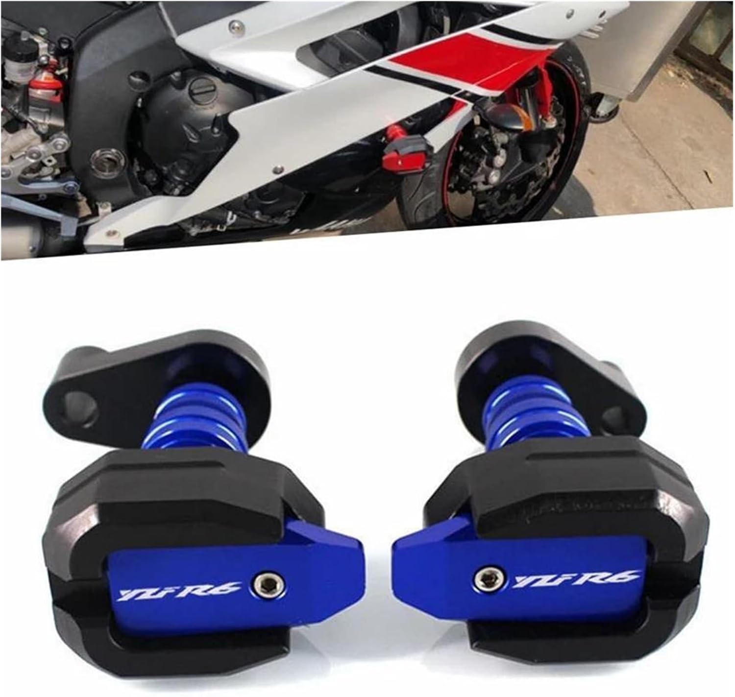 ひろ オートバイ落下ガード保護フロント/リアアクスルホイールフォーク