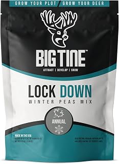 Big Tine Food Plot Mix, Deer Attractant, Lock Down, Winter Peas Mix, 8.5 lbs Bag, Great for Hunt Plots, High Tonnage Forage Growth, Fall/Winter Annual