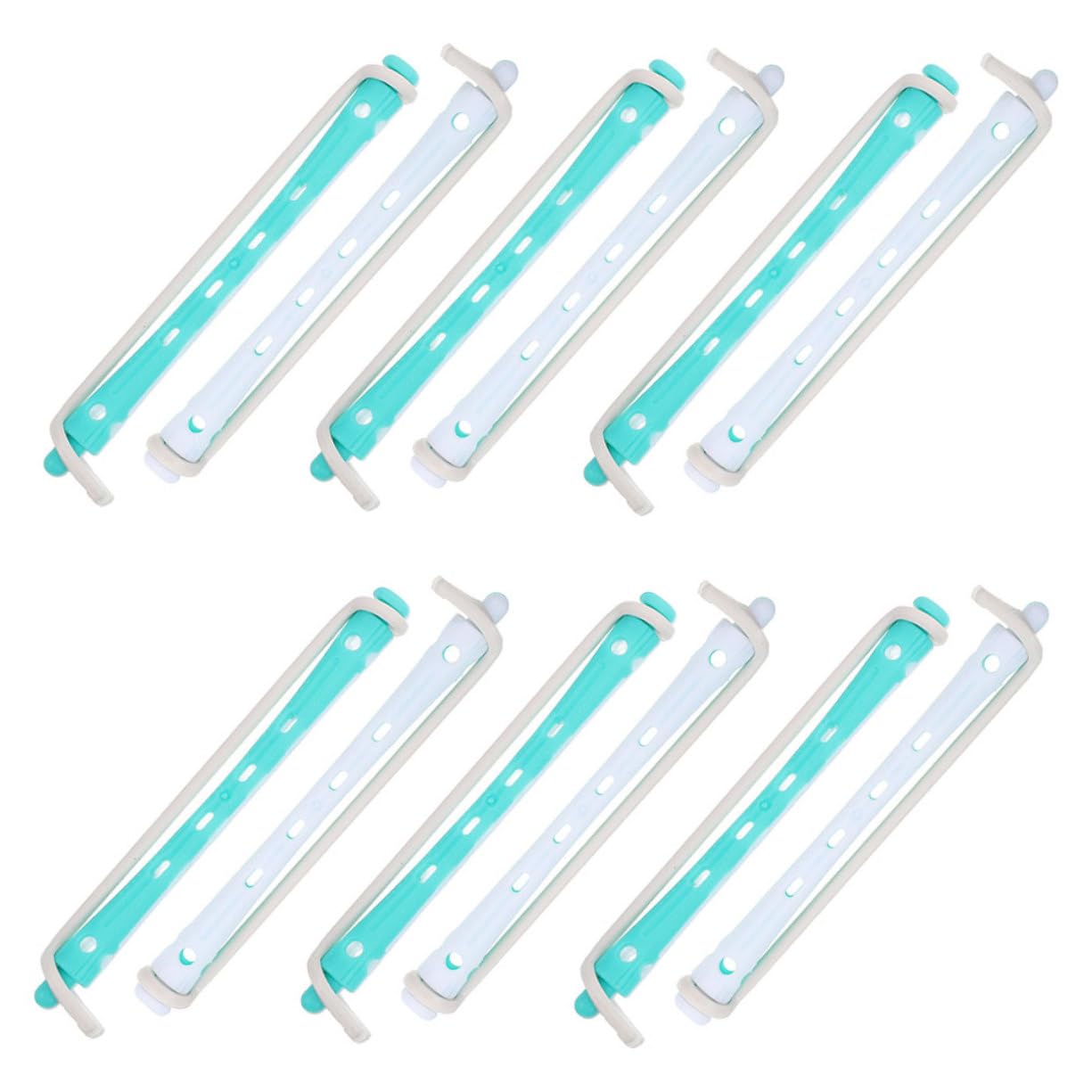 Ipetboom 24pcs Flexible Hair Perm Rods for Women Plastic Curlers Easy to Use Hair Rollers Curling Tools for Stylish for Home