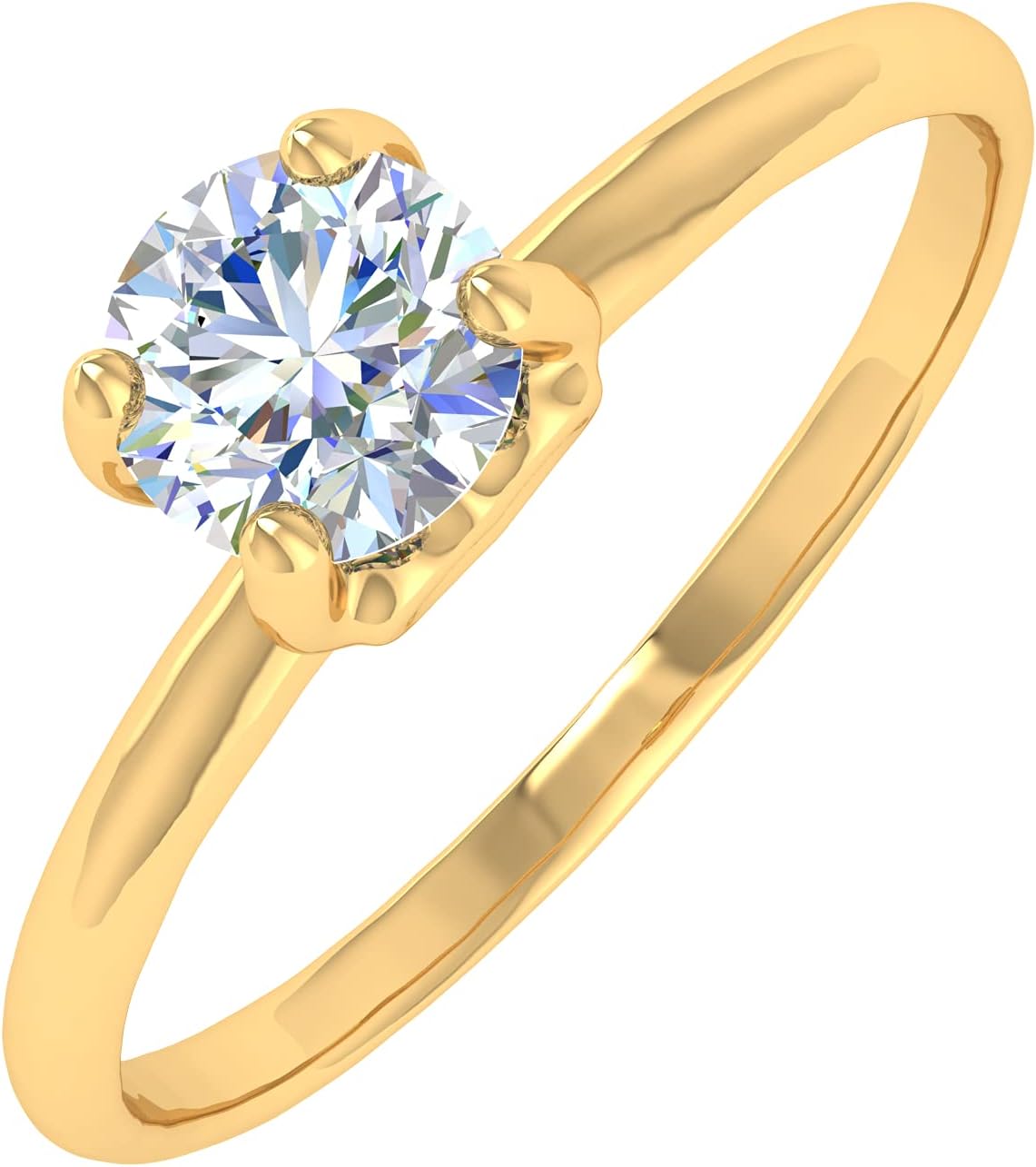 1/3 Carat Prong Set Diamond Engagement Ring Band in 10K Gold