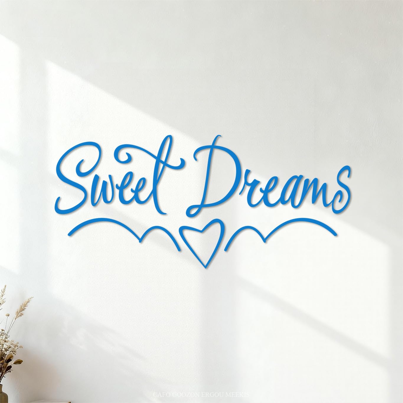 Vinyl Wall Stickers Sweet Dreams Children's Quotes Kis Baby Children 40.8x90.1cm Can Modify and add Information Blue