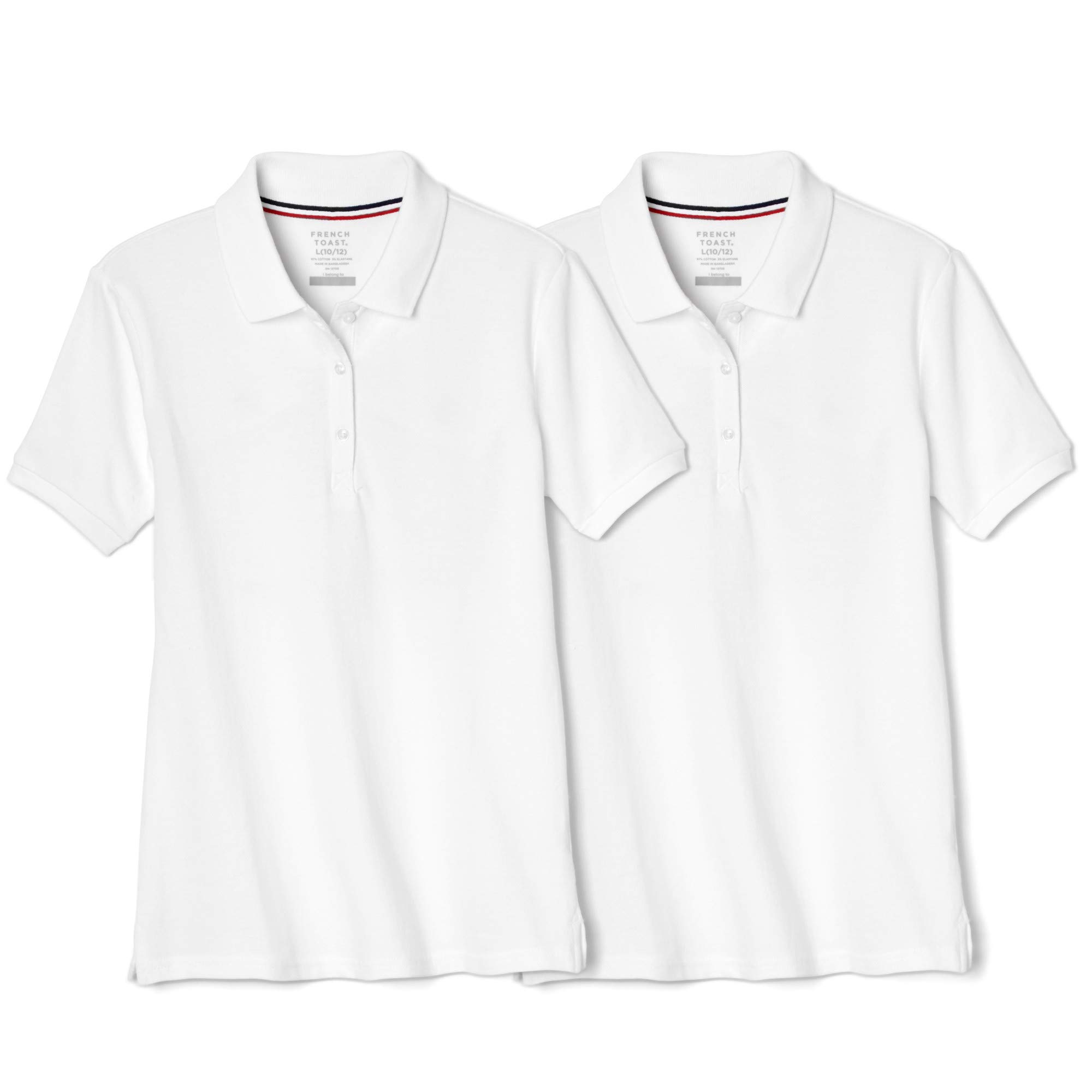French Toast Girls 2 Pack Short Sleeve Stretch Piqué Polo