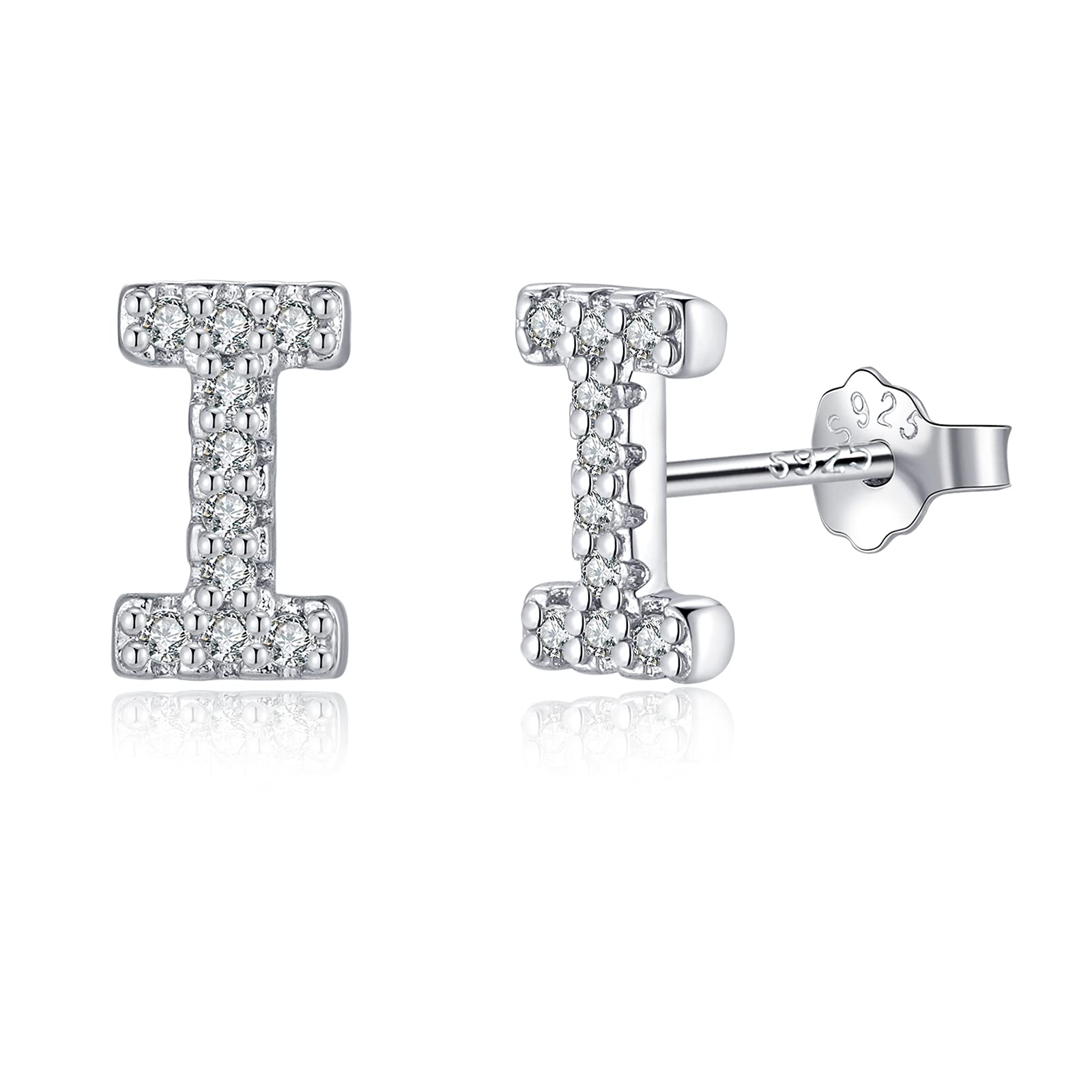 925 Zilver Alfabet Letter Oorbel - E Goud – AllOver