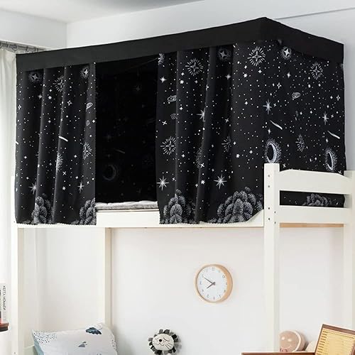 Vista 25 de JIAHG Cortinas de litera para dormitorio de estudiantes, cortinas de cama individual, cortinas de sombreado a prueba de polvo, cortina de ventana