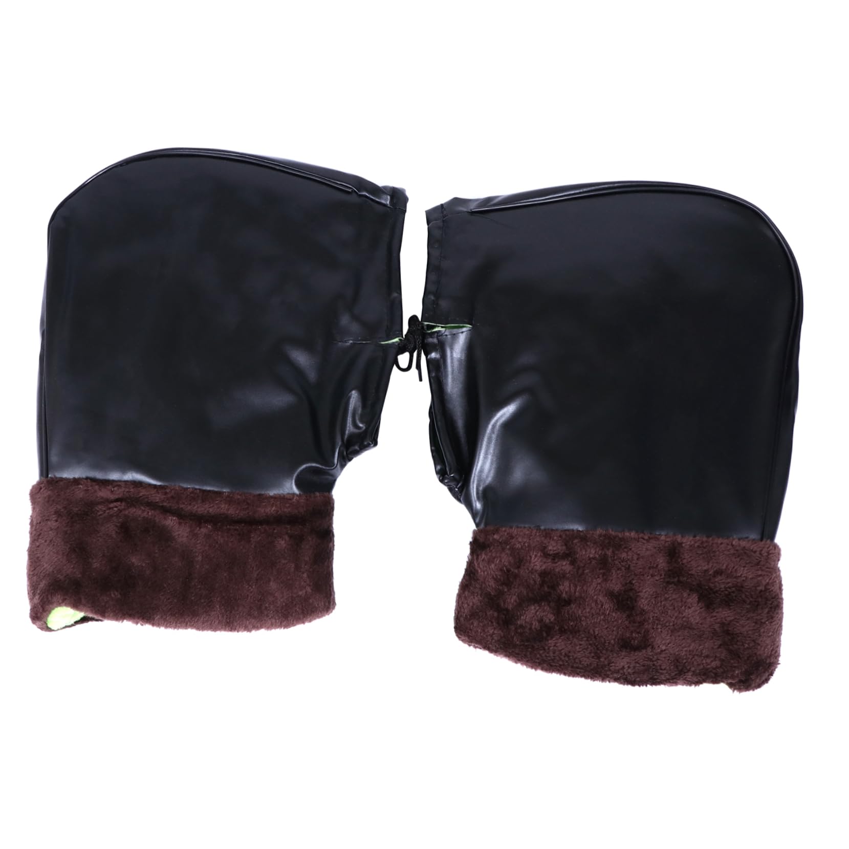 Waterproof Motorcycle Handlebar Gloves Thick PU Cotton Winter Riding Gloves Warm Protective Accessory for Snowmobile and Electric Bikes
