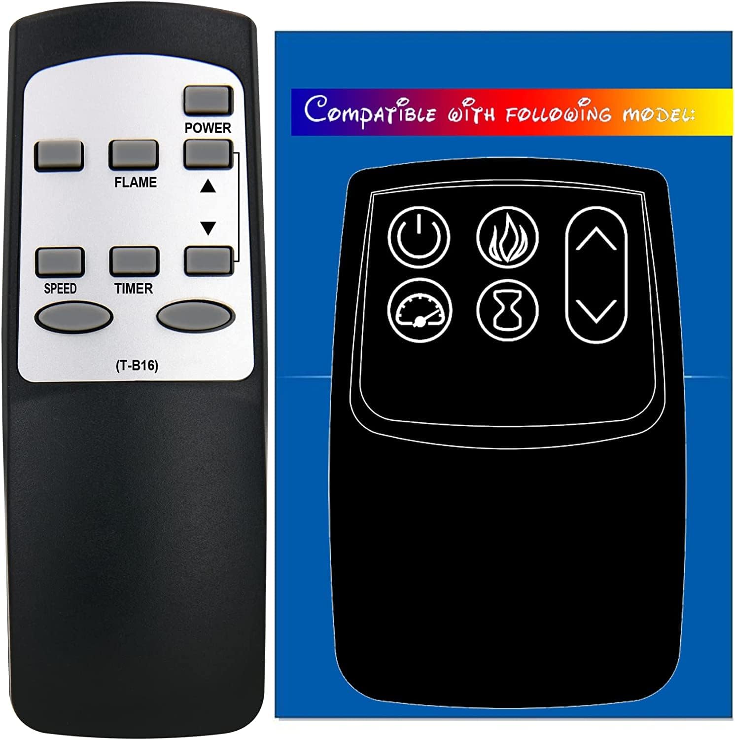 Replacement for Twin Star Electric Fireplace Heater Remote