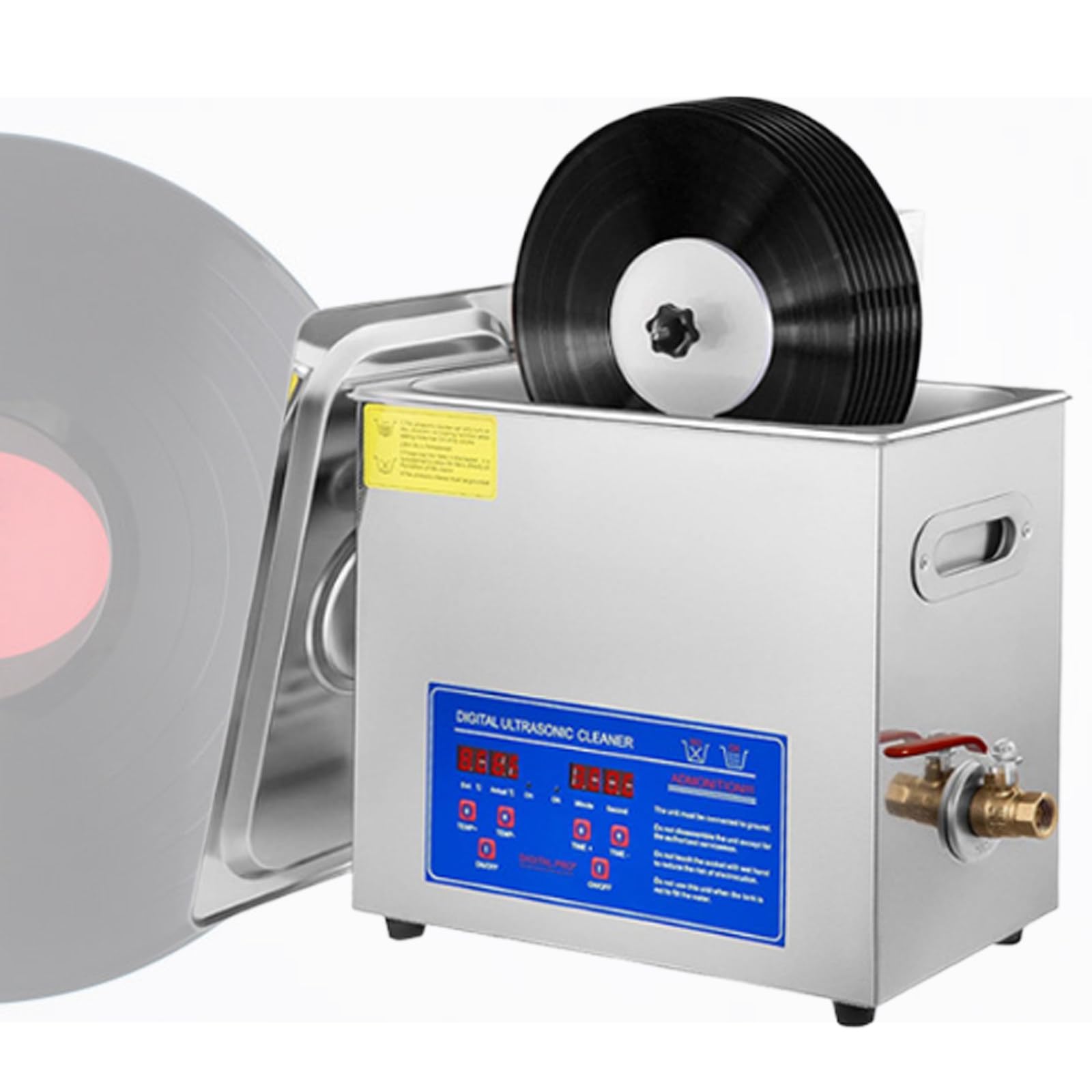 Pulitore per Dischi in Vinile - Macchina per la Pulizia dei Dischi in Vinile da 40 kHz con Asciugatura Automatica, Kit di Pulizia per Dischi in Vinile con filtri