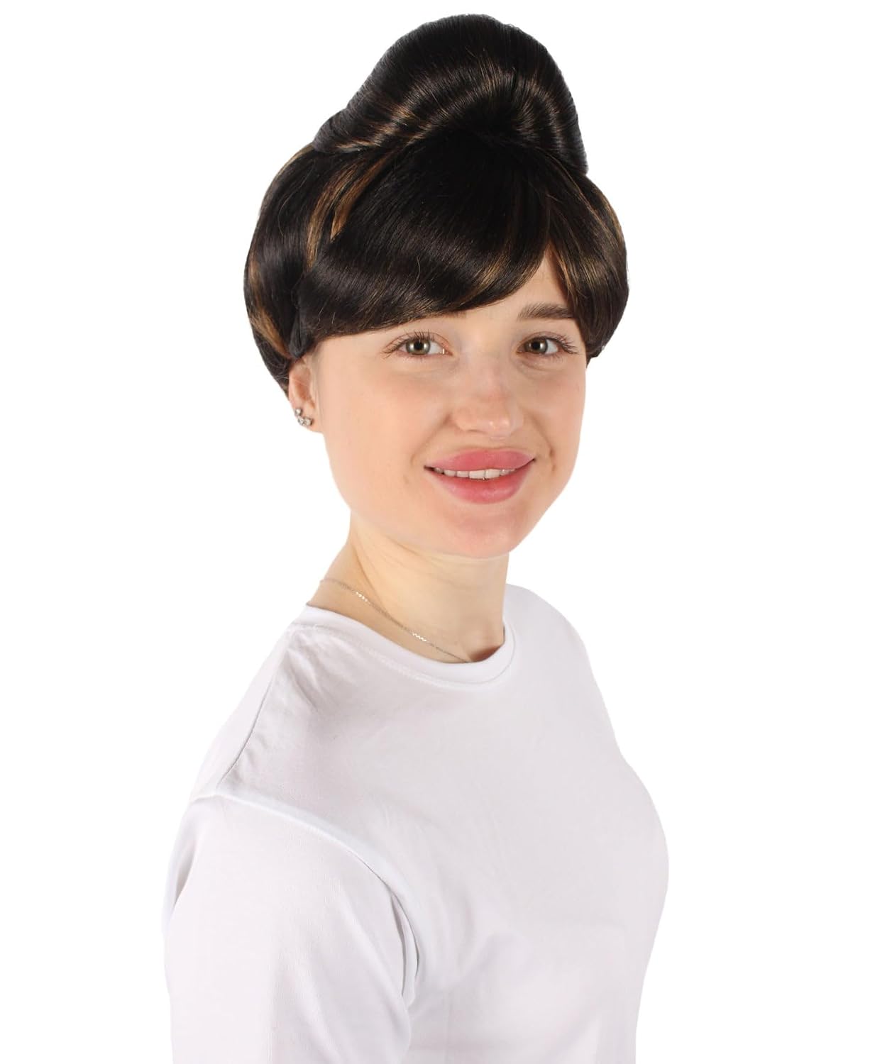 Women's Premium Bun Wig - Adjustable Capless Hair extensions with Realistic Synthetic Fibers - Multi-Color Elegant Bun Hairpiece for Halloween Cosplay, and Everyday Wear, Auburn Blonde