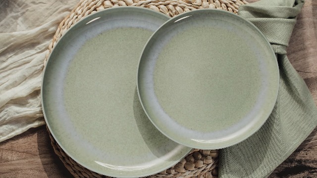 Taza Perlemor Alga 290 ml verde porcelana miniatura 7