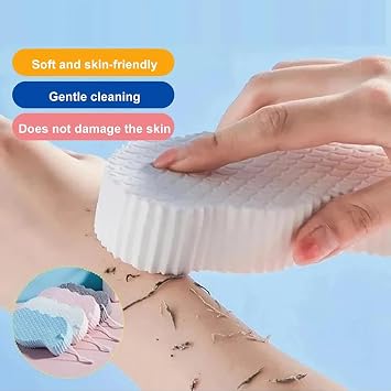 Magic Exfoliating Bath Sponge - 3D Super Soft Exfoliating Bath Sponge Reusable - Removes Dead Skin and Impurities from Body for Adults and Children (Green*2)