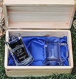  JARRAS DE Cerveza Personalizadas con Caja Madera