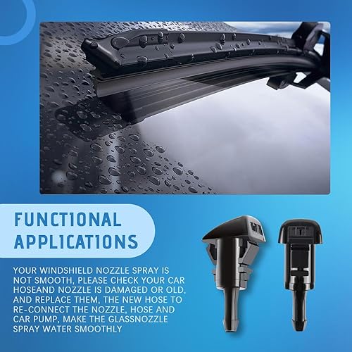 Miniatura 28 de 4805742AB - Kit de limpiaparabrisas delantero, boquilla de lavado y manguera de líquido de 6.6 ft con conector, kit de manguera de lavado de T3