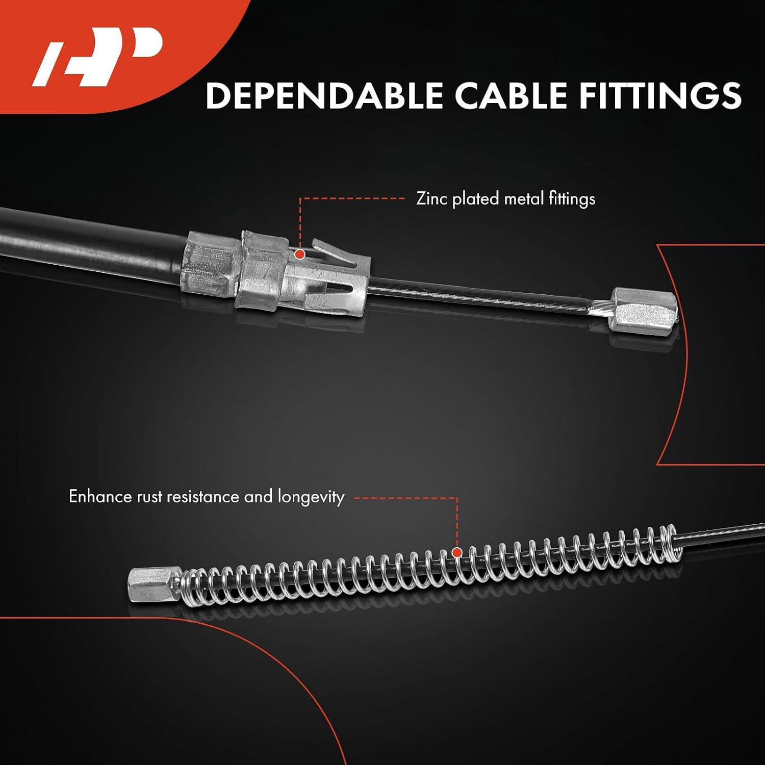 A-Premium Rear Passenger Parking Brake Cable Assembly
