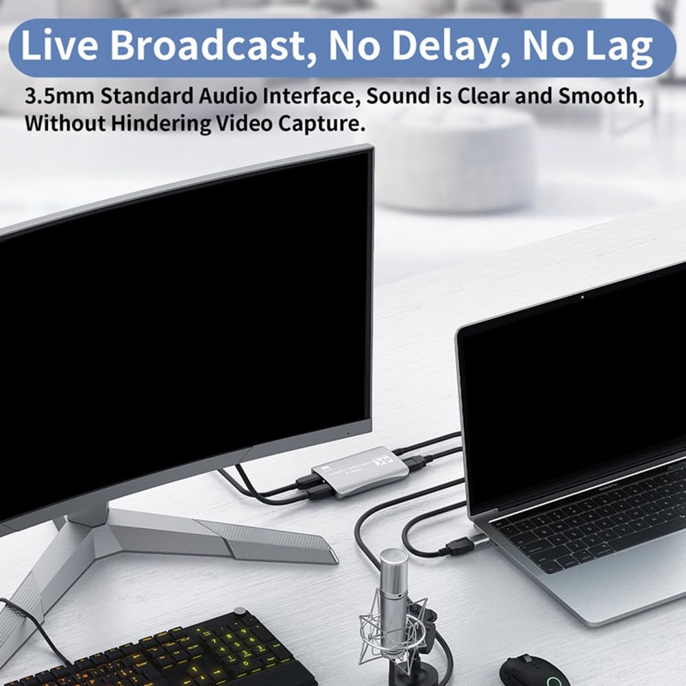 Carte de Capture Vidéo Compatible 4K en Boucle pour L'Enregistrement de Jeux en Direct en Streaming 1080P 60FPS Grabber MS2131