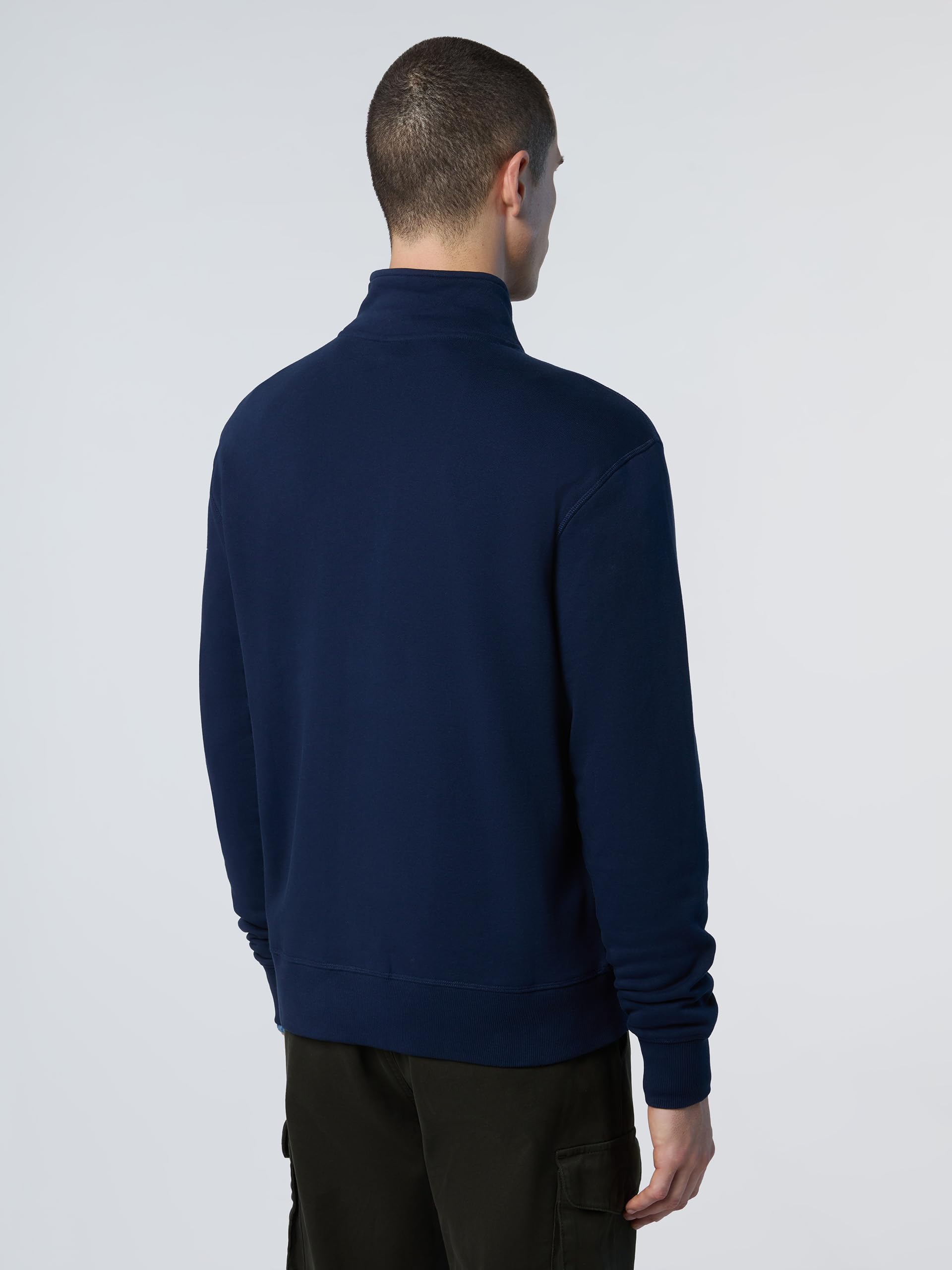 NORTH SAILS Bluza z kapturem z pełnym zamkiem błyskawicznym męska bawełna niebieska 4XL