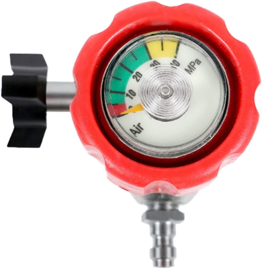 TUXING 2L 4500psi Carbon Fiber Air Tank（Empty Bottle）& PCP Paintball Compressed Air System with Pressure Gauge Valve Regulator Gauge for PCP Game