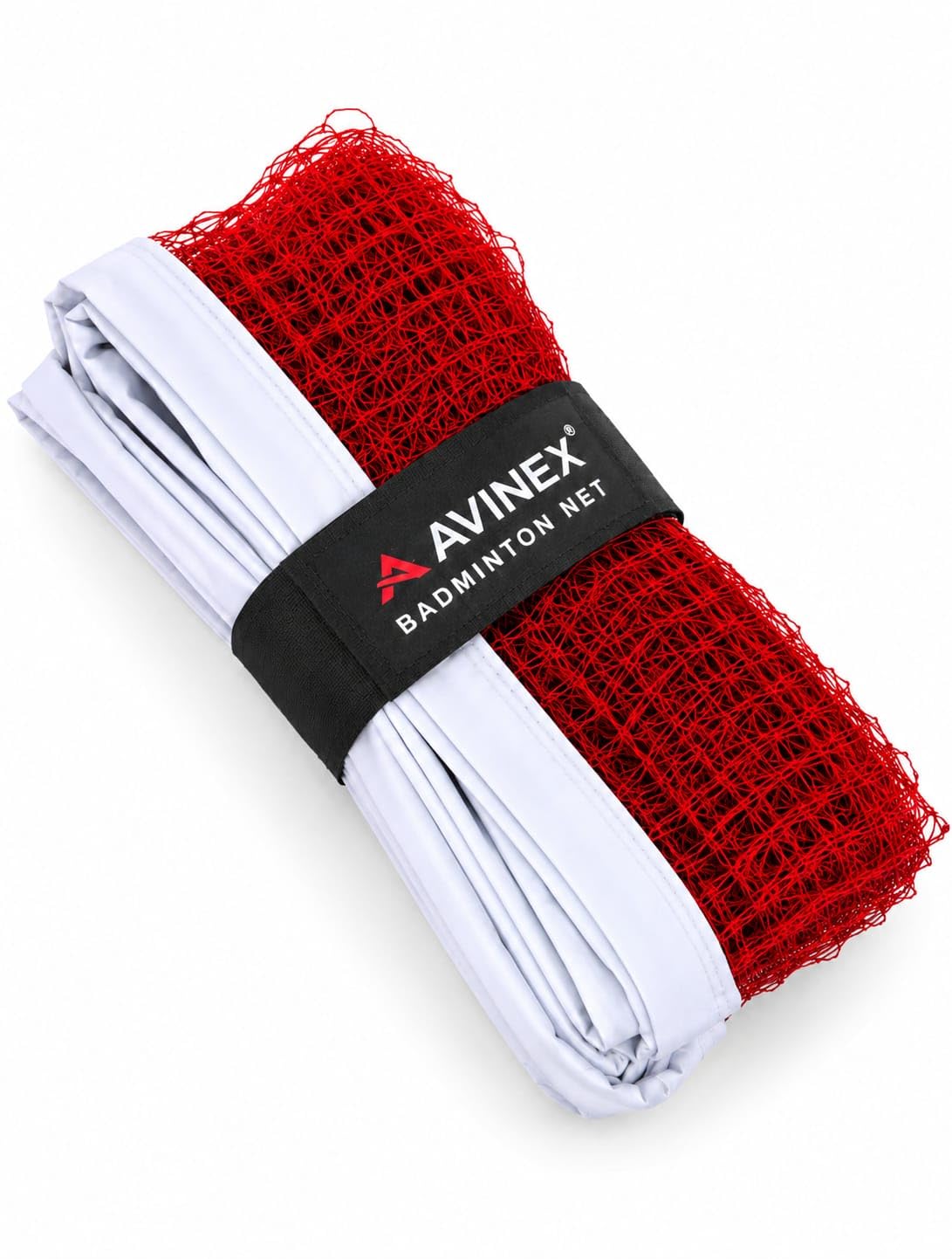 nylon special four side tape badminton net, red | standard size | 4-side reinforced tape | nylon net | indoor & outdoor | durable | practice & match play