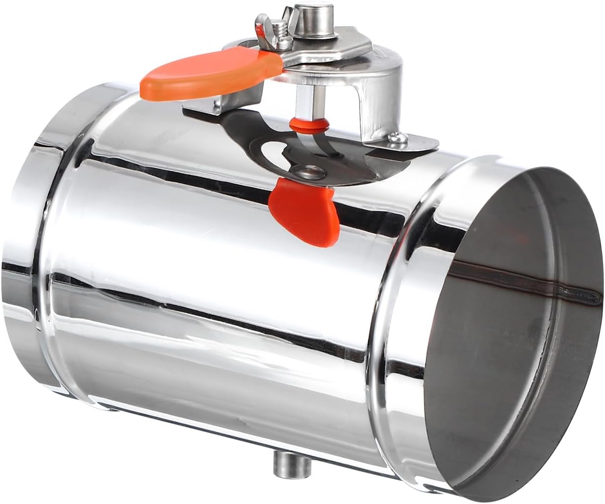 PATIKIL 6" HVAC Duct Manual Volume Damper, Stainless Steel Adjustment Flame Retardant Airflow Backdraft Damper Control for HVAC Air Balancing System,