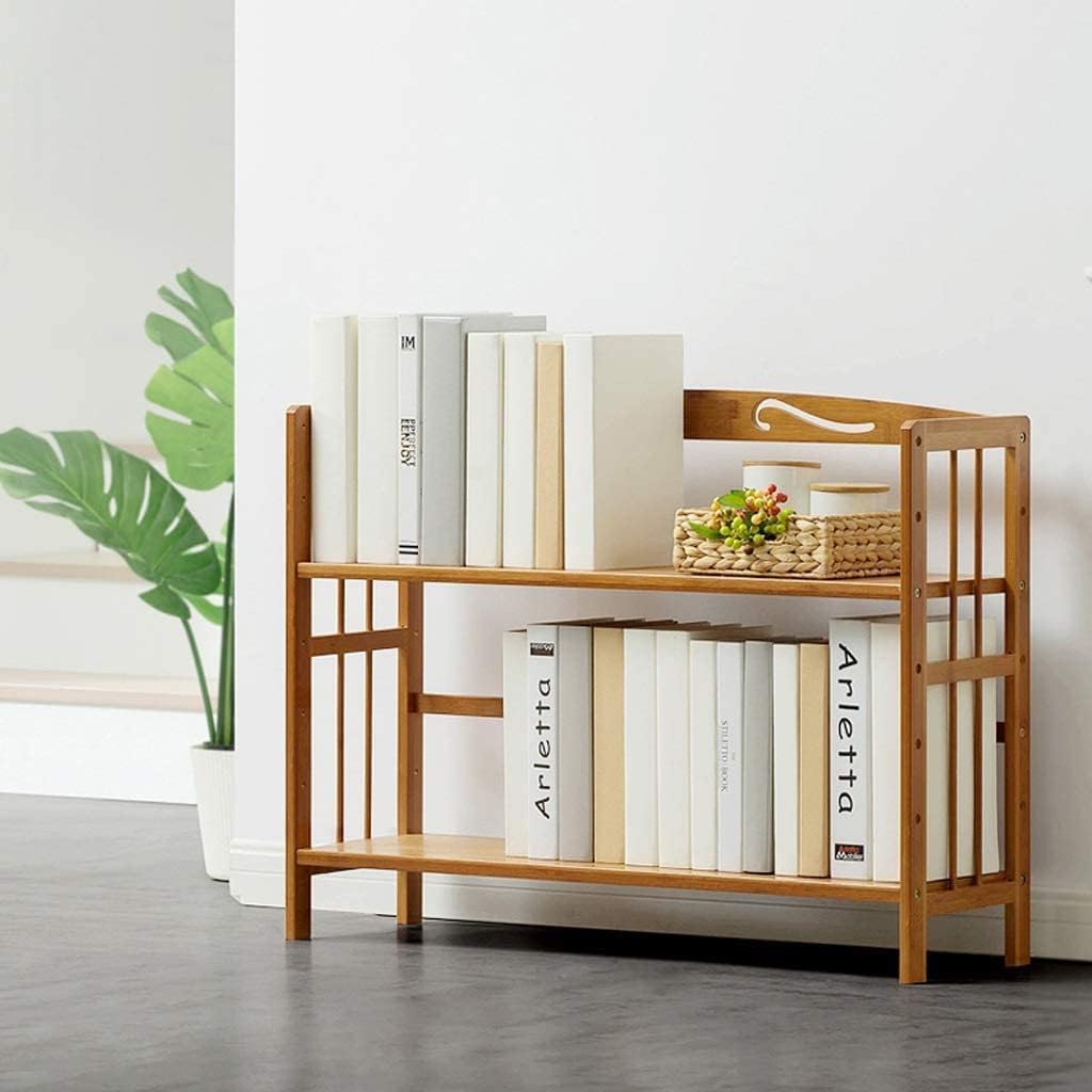 BESHIGH 4段 壁掛けツリーブックシェルフ、木製本棚ツリー本棚 本/CD