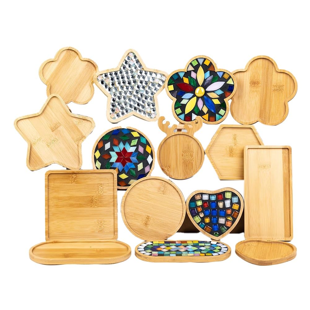 WEBEEDY Kit de dessous de verre mosaïque à faire soi-même - Couleurs mélangées - Carreaux de mosaïque en verre pour travaux manuels, gobelets, dessous-de-verre faits à la main - Cadeau d'anniversaire