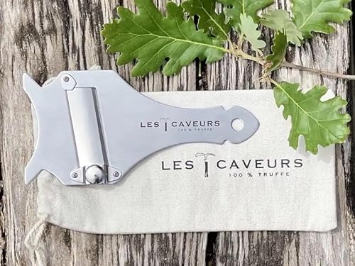 LES CAVEURS Râpe à truffes en Acier Inoxydable. Trancheur, éminceur, Mandoline pour Chocolat, Fromage, Légumes et truffes