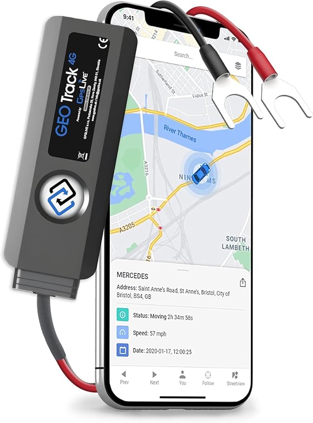 GpsLive Geo Track 4G LTE GPS Tracker für Auto, Wohnmobil, Kfz | Made in Europe | Zukunftssichere Netzabdeckung | Einfache Installation | Livetracking mit App | GPS Tracker Sender | Peilsender