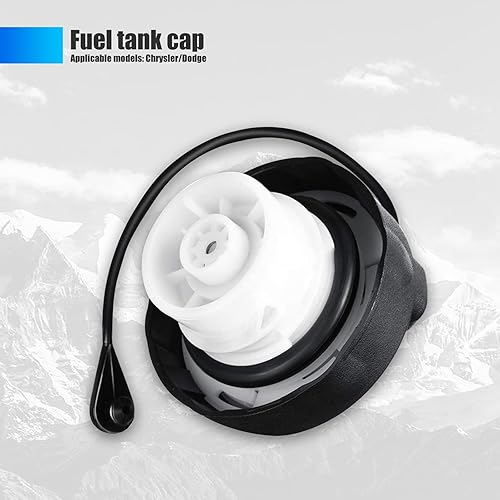Miniatura 3 de Pack-1 - Tapa de combustible para automóvil, 52030377AB 5278632AG 5278632AG Tapa de gasolina de repuesto para Chrysler Dodge (negro)