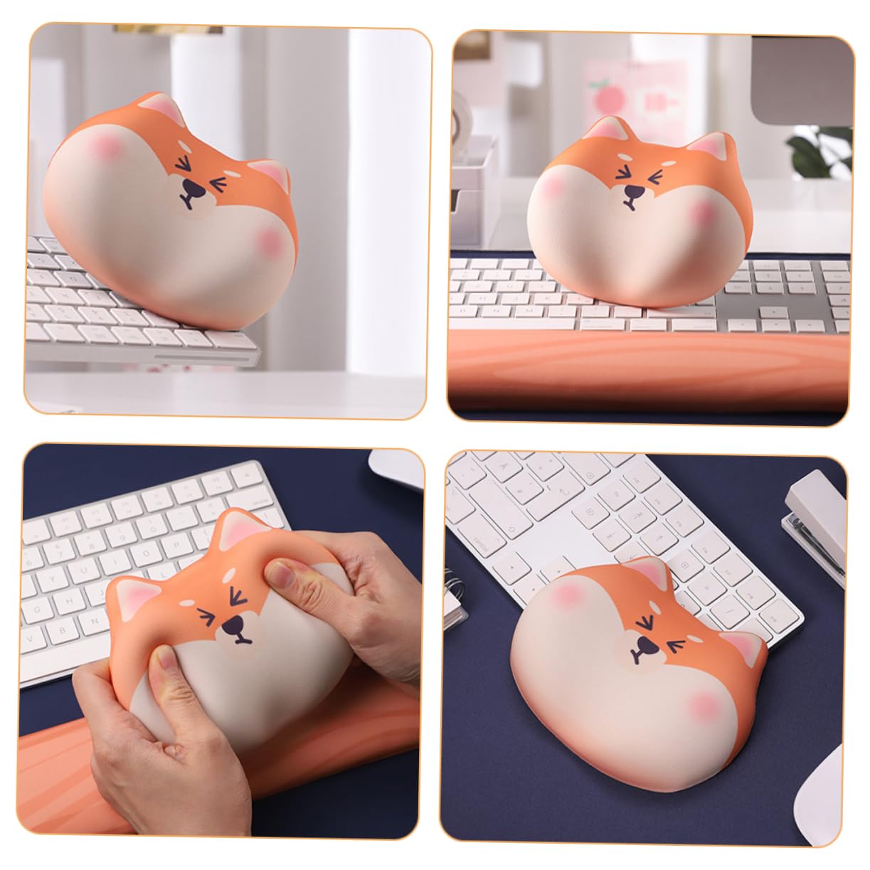 jojofuny 5pezzi Ergonomico Per Stampa Adorabili Cuscino Per Computer e Mouse Poggiapolsi Antiscivolo Per e Casa Comfort Per Attività