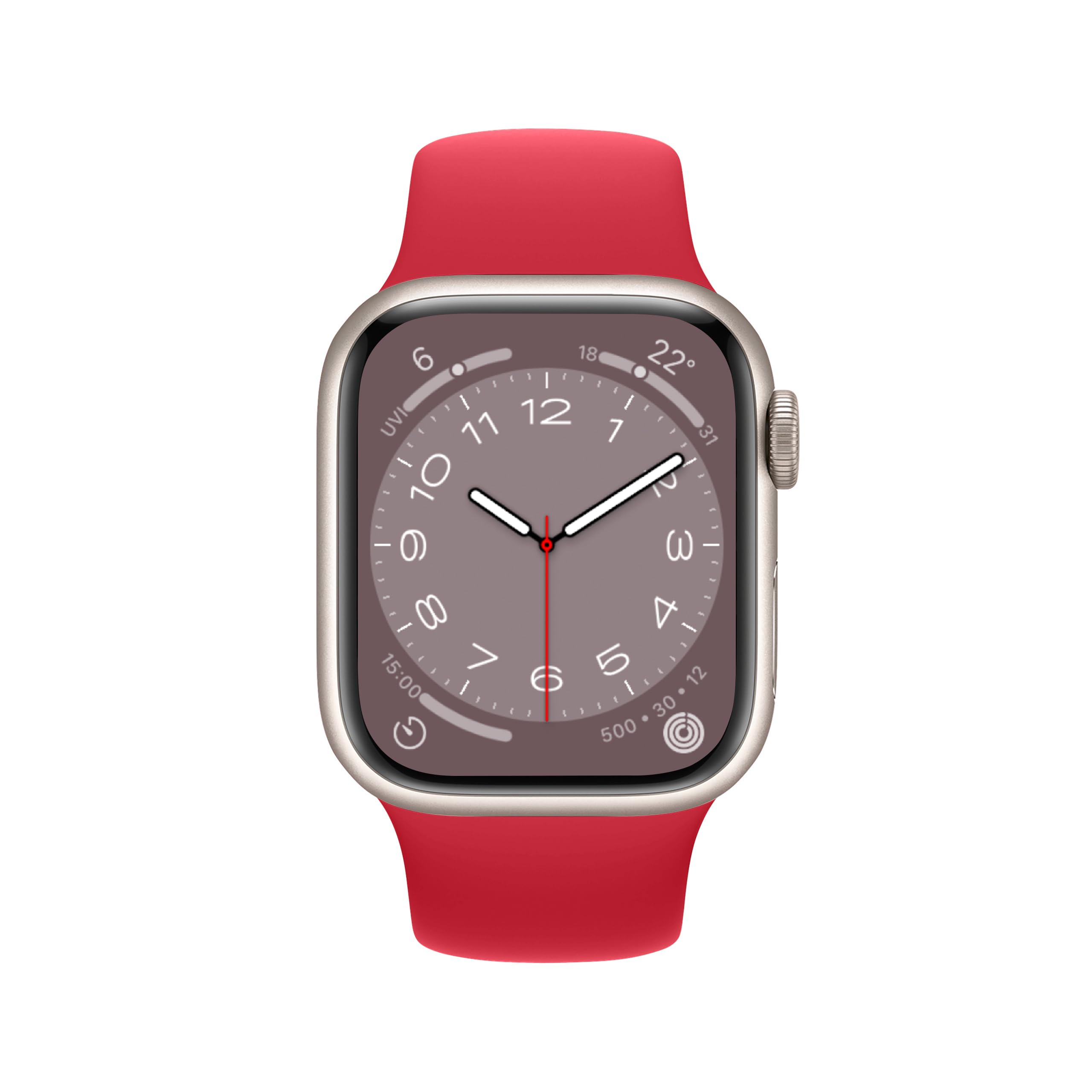 DONEGANI SBC1 Cinturino per Apple Watch Ultra 2 49mm, Serie 10 46mm, 9 8 7 45mm 41mm, SE 6 5 4 44mm 40mm, 3 2 1 42mm 38mm Donna Uomo Band Bracciale Sport Silicone, Natale rosso