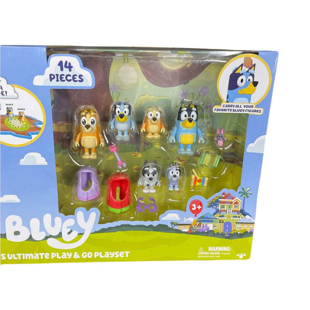 Bluey's Ultimate Play & Go Playset Includes Carrier Playset