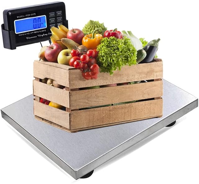Postal Platform Scale, Heavy Duty Digital Shipping Postal Parcel Package Scale Scales up to 300Kg with Big LCD Display