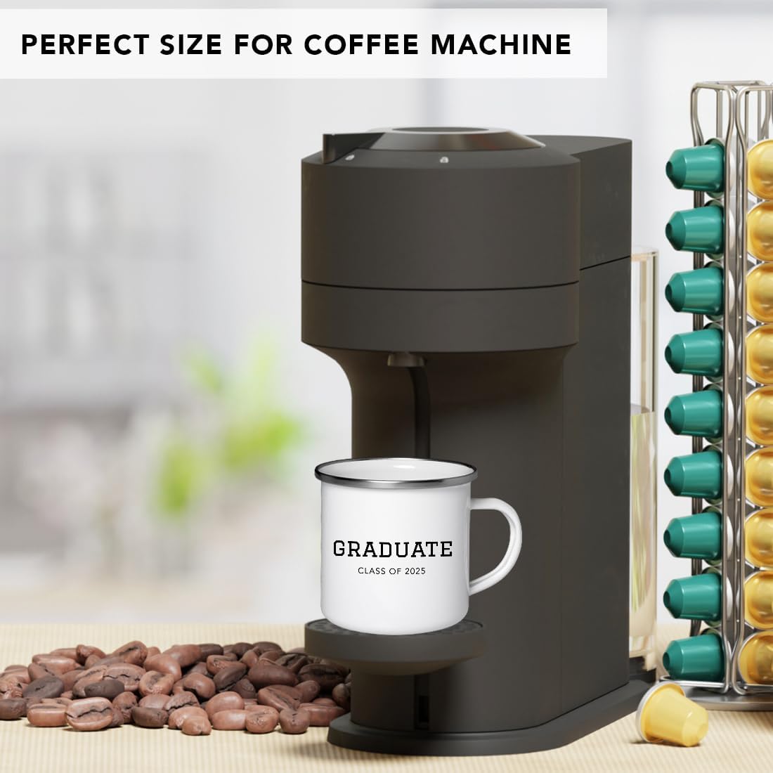 Andaz Press 11oz. Graduation Stainless Steel Campfire Coffee Mug Gift, Graduate Class of 2025, 1-Pack, Includes Gift Box