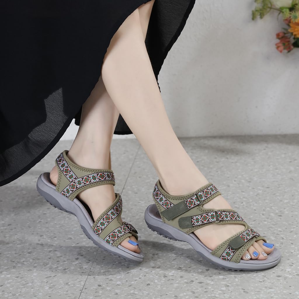 Women's Comfortable Hiking Athletic Sandals Arch Support Sports Walking Casual Summer Outdoor Beach Water Sandal