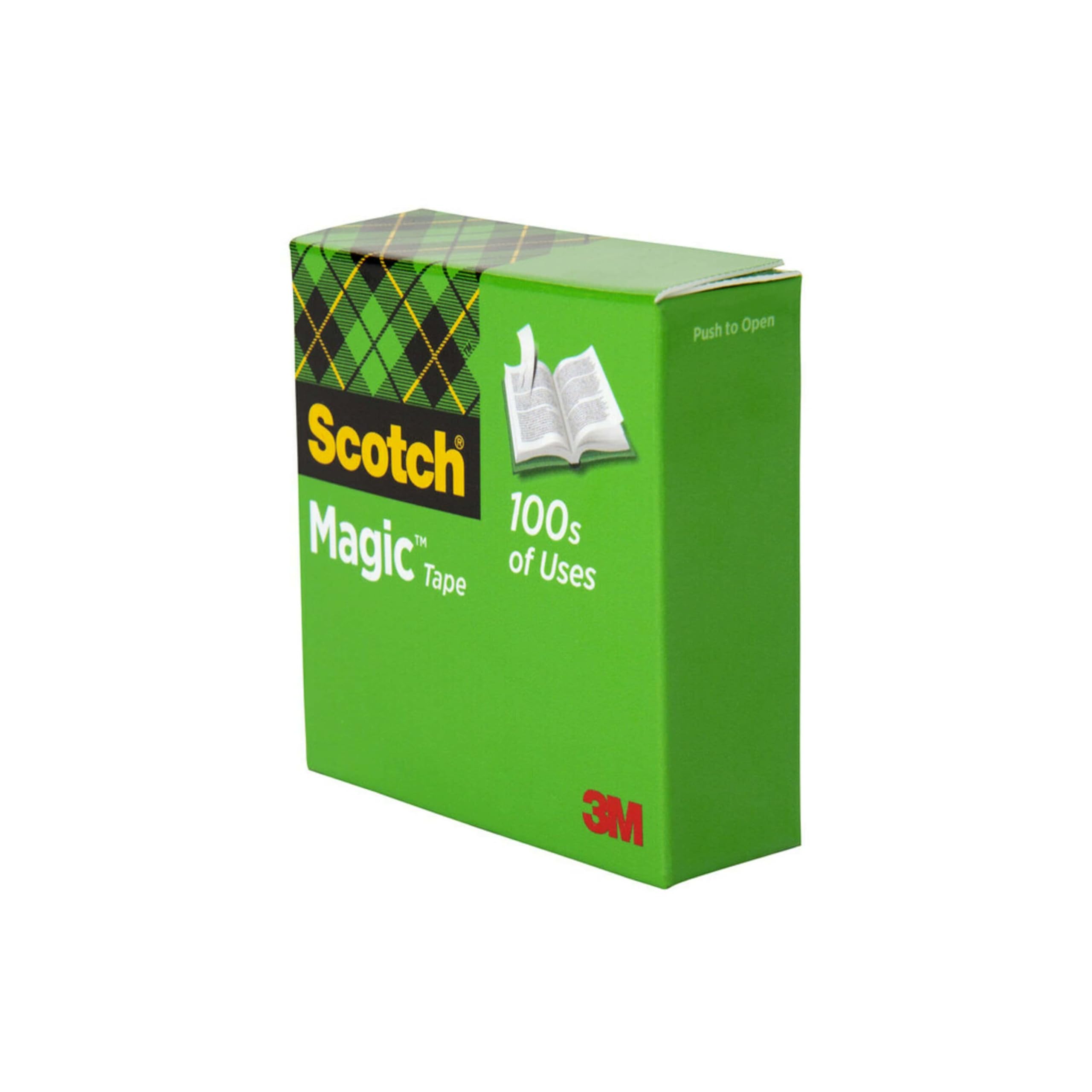 Scotch Magic Tape 12 Rollen extra lang Ideal für Geschenkverpackungen, viele Anwendungen, unsichtbar, für Reparaturen, 1,9 x 3,2 cm, Box (810K-12-CP)