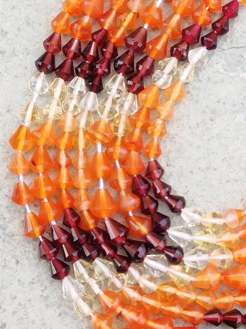 Perles à facettes naturelles multicolores 3mm pour réparer et créer des bijoux