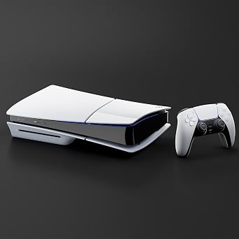 Sony PlayStation 5 Slim Disc 2TB SSD Edition Bundle with Astro Bot and C-Gamers Dual-Controller Charger - PS5 Upgraded with 2TB Ultra Fast SSD, White