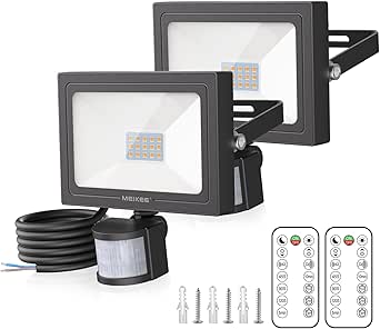 MEIKEE Remoto 15 W LED-Strahler mit Detektor, 2700 K, 2 Stück