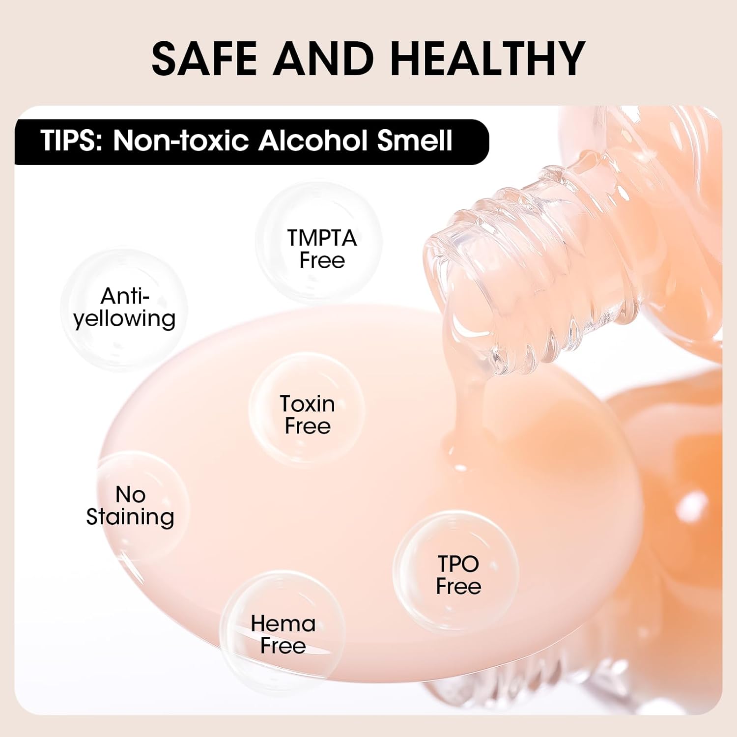 GELLEN Clear Nail Polish Ridge Filling Base Coat, Sheer Ridge Filler For Nails, Nail Strengthener Hydrates Repairs Damaged Dry Finger Nails | Shea Butter, Vitamin E, Protein | Toxin HEMA TPO Free - Image 6