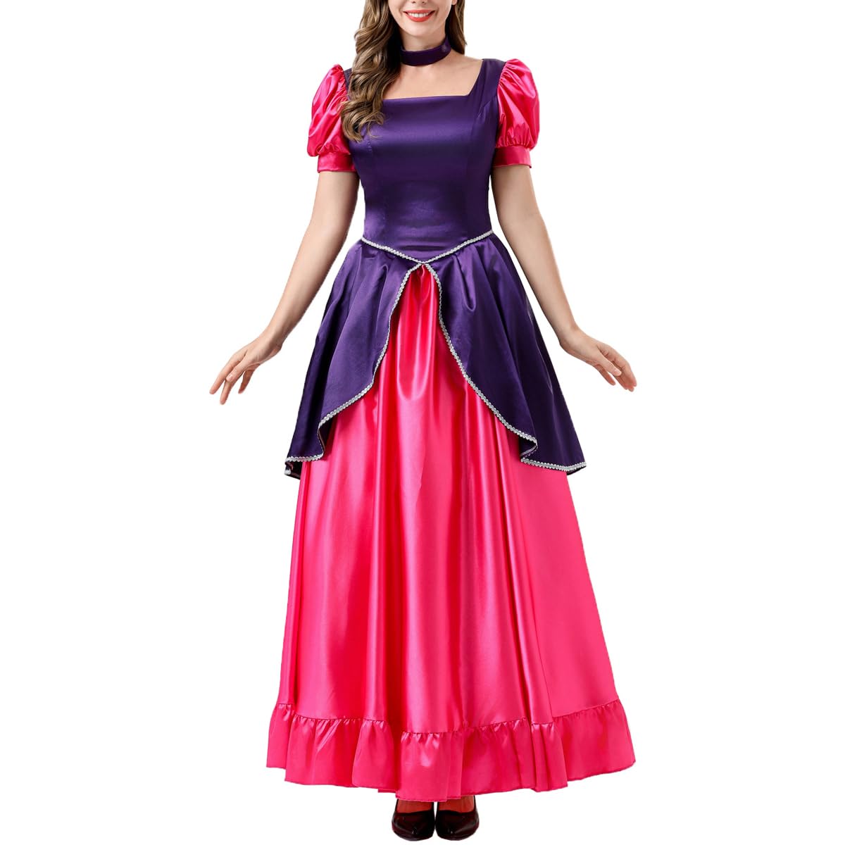 LANGWEI Disfraces De Halloween para Mujer Disfraz De Princesa Cenicienta De Cuento De Hadas para Adultos Disfraz De Cosplay